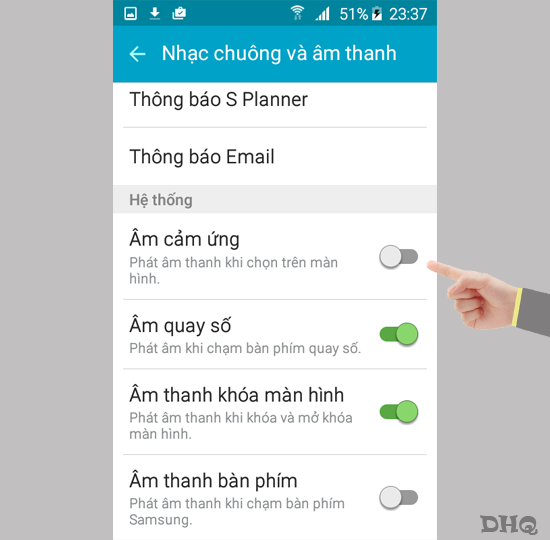 Tắt âm cảm ứng